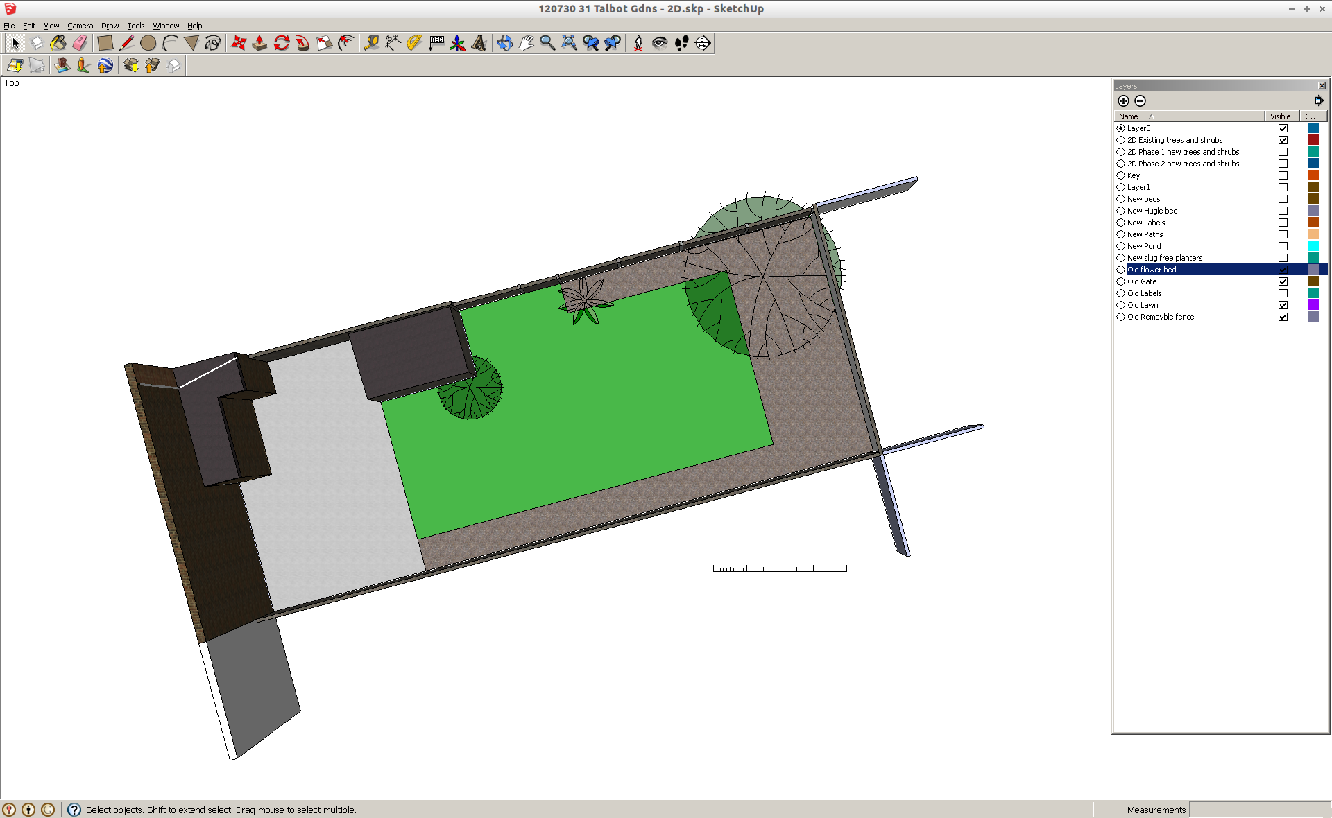Basemap showing existing features