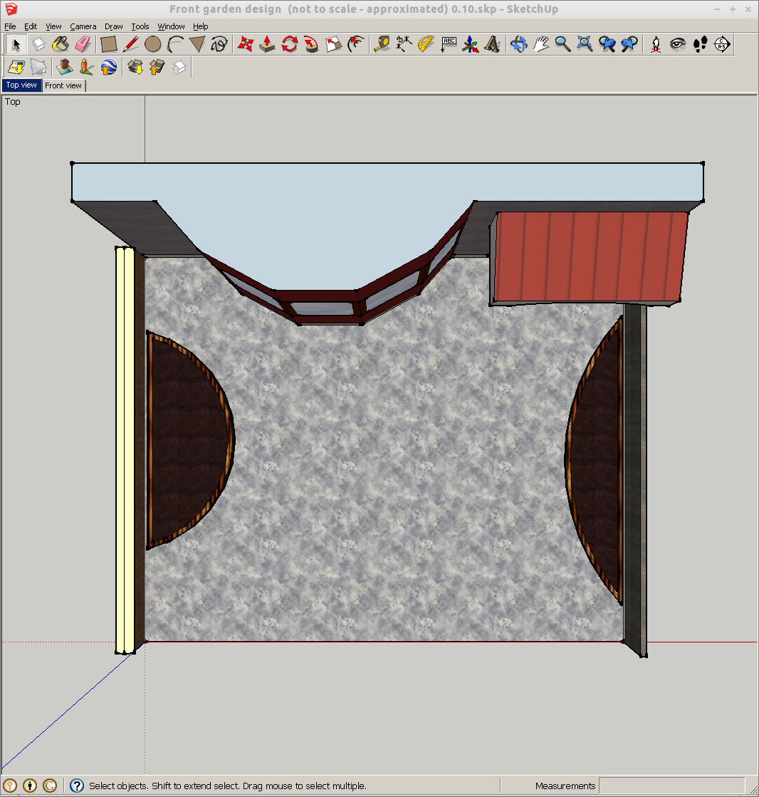 Ground bed layout in permaculture front garden design
