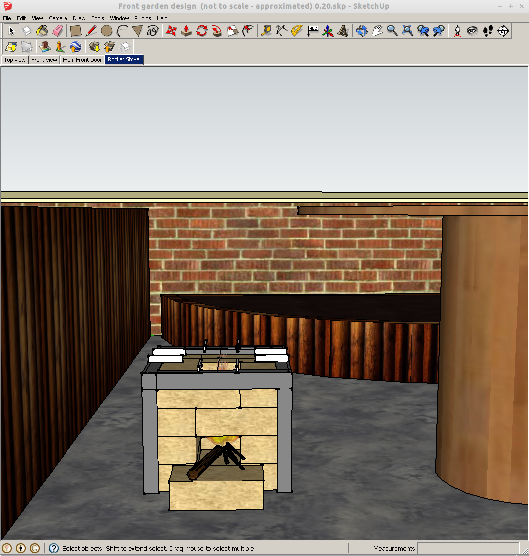 Rocket stove fire chamber construction diagram